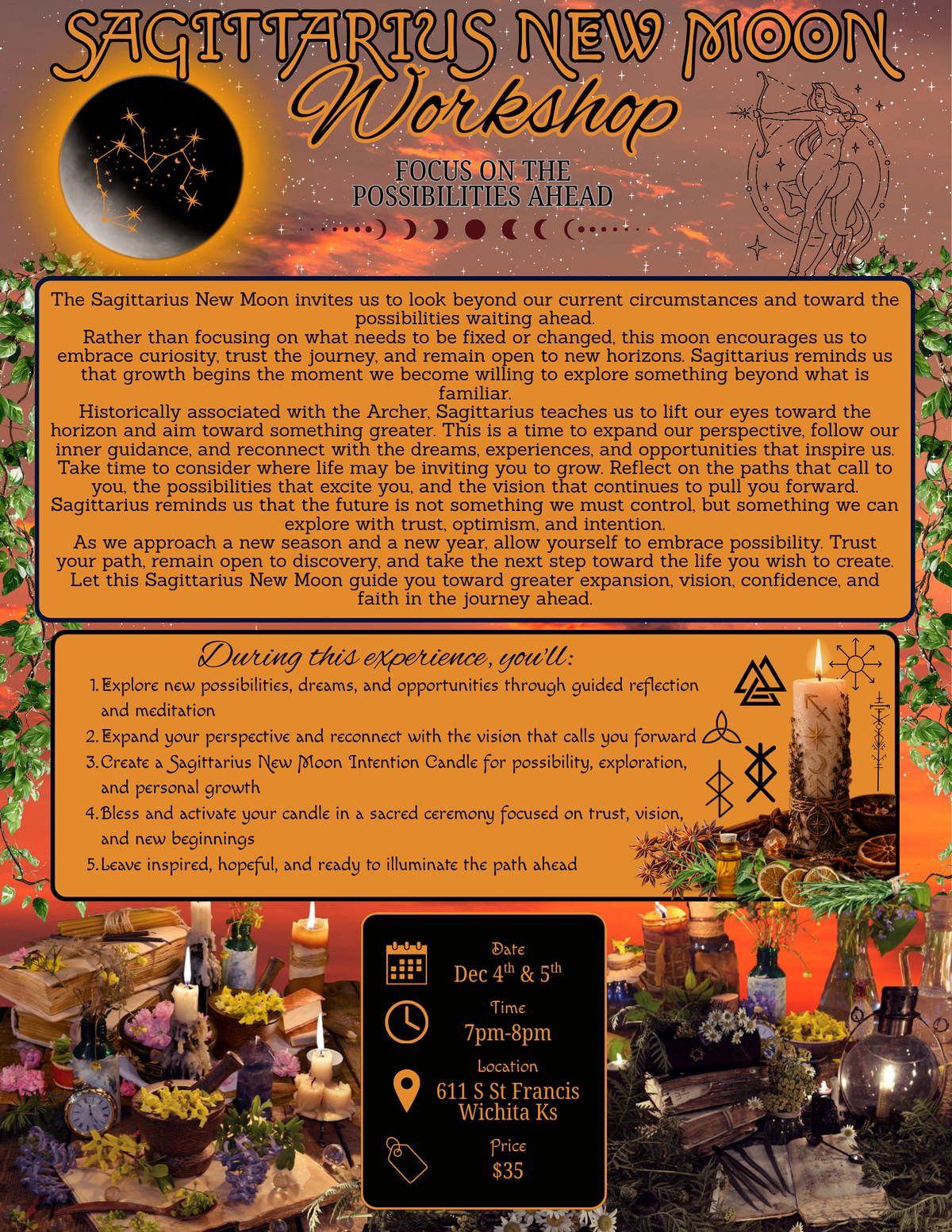 Sagittarius New Moon Workshop