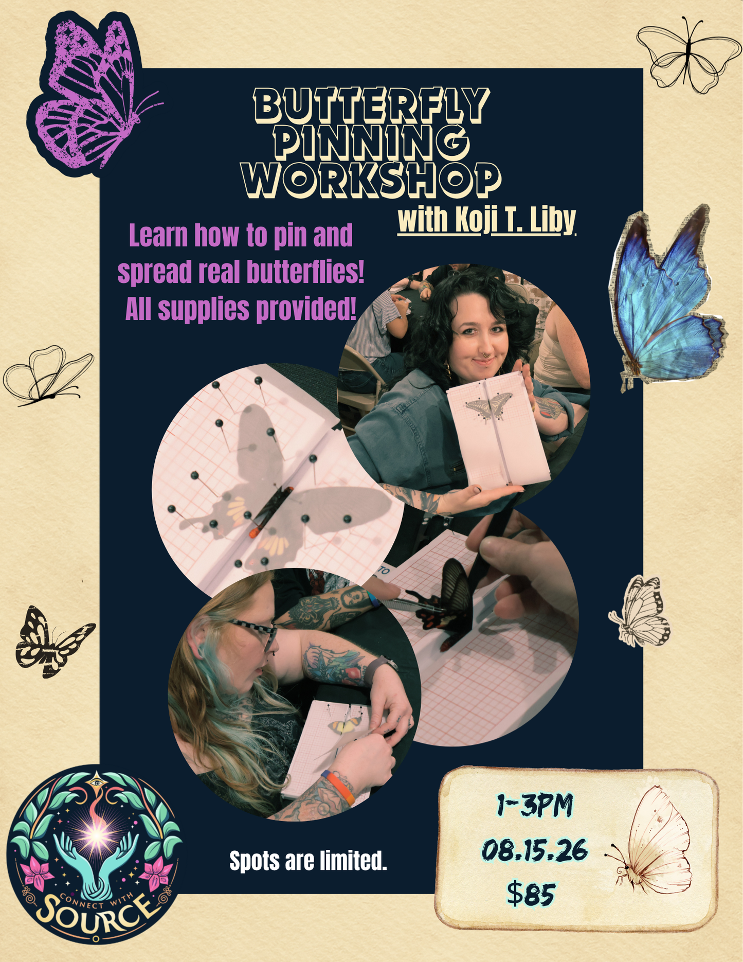 Butterfly Pinning Class w/ Koji T. Liby