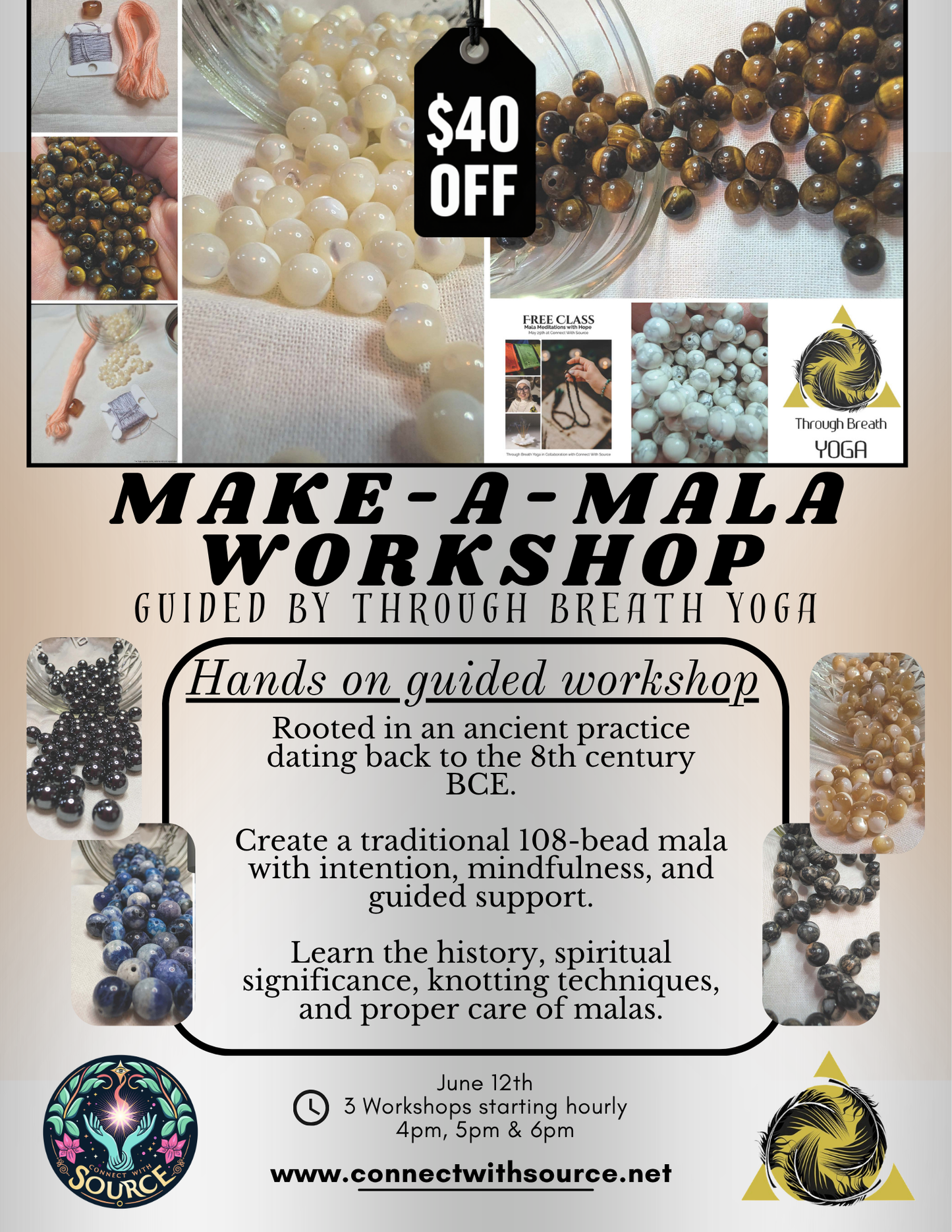 Make a Mala Workshop: Intentional Craft Experience